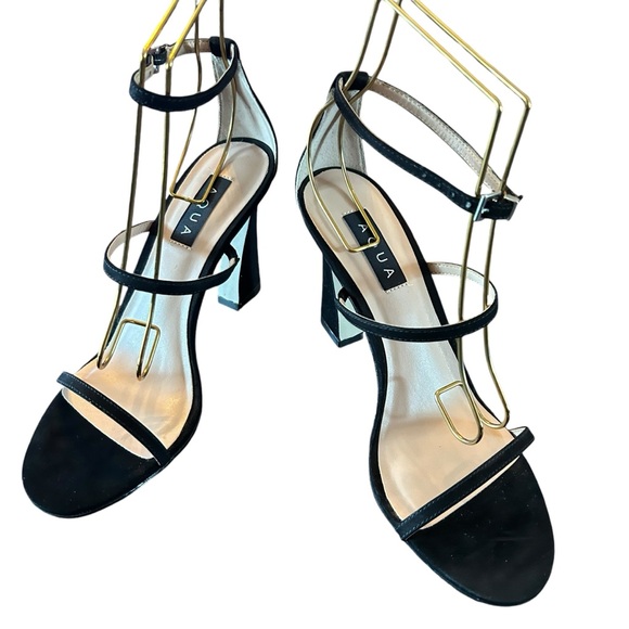 Aqua Jenni Ankle Strap Strappy Flared Heels NEW Size 9.5 - Picture 7 of 11